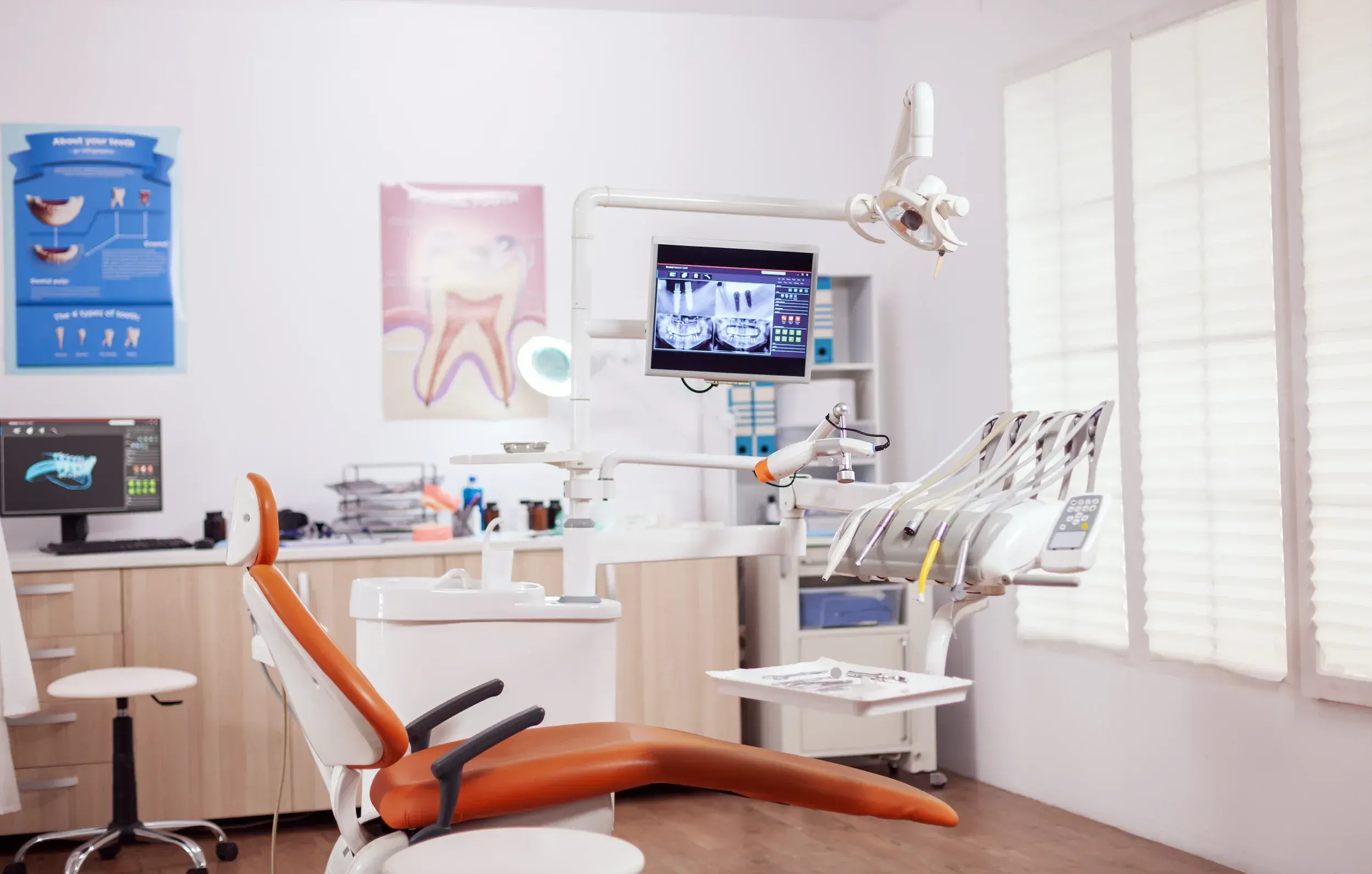Abstract soft gradient background representing emergency dental care