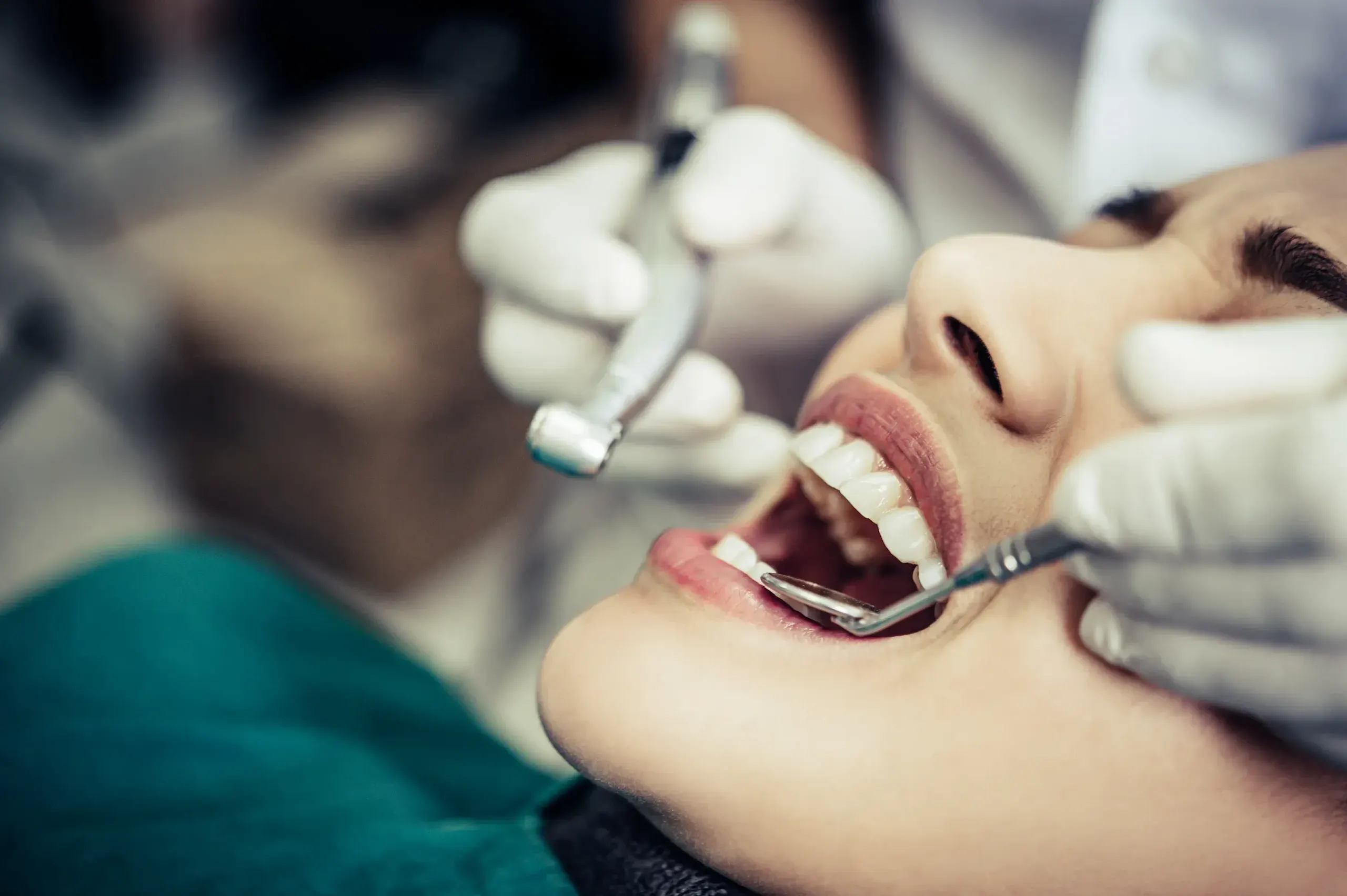 Patient receiving dental crown treatment at Dental World in Longwood FL