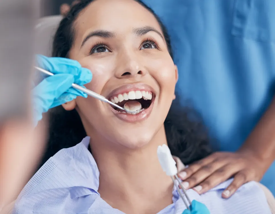 White zirconia ceramic implant components used for metal-free implants at Dental World Longwood